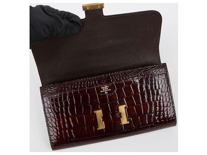 Hermès Cartera Larga Wani Constance Roja - vista 9