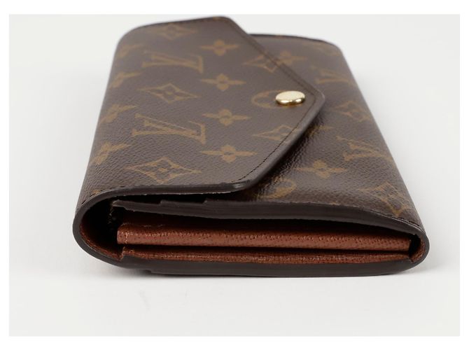 Louis Vuitton Portafoglio Lungo Sarah Marrone - vista 3