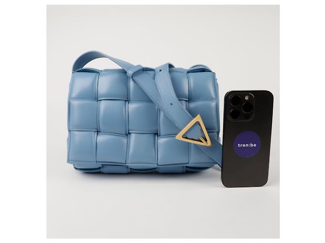 Bottega Veneta Borsa a tracolla Padded Cassette Blu - vista 9