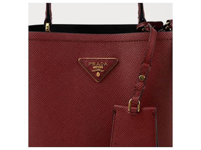 Prada Medium Tote Schultertasche Rot - Ansicht 2