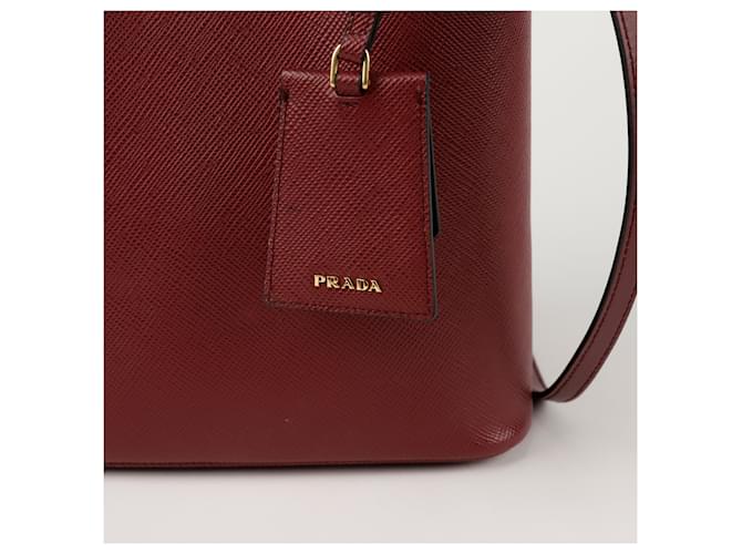 Prada Medium Tote Schultertasche Rot - Ansicht 3