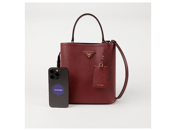 Prada Medium Tote Schultertasche Rot - Ansicht 9