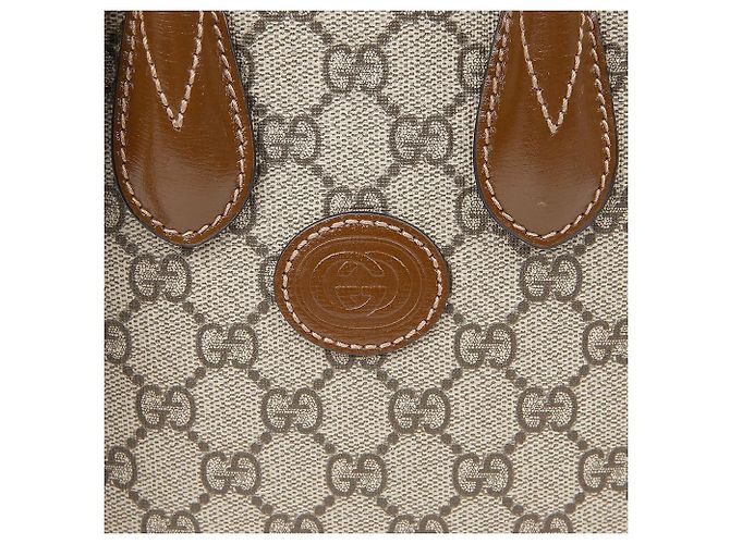 Gucci Verschlungene Mini Tote Schultertasche Braun - Ansicht 4