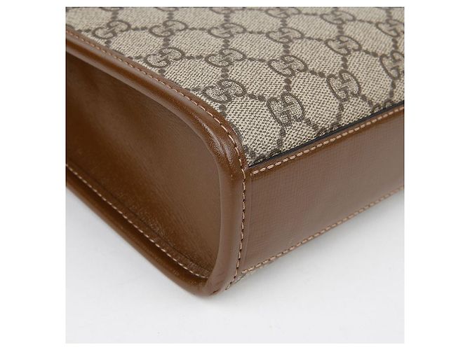 Gucci Verschlungene Mini Tote Schultertasche Braun - Ansicht 9