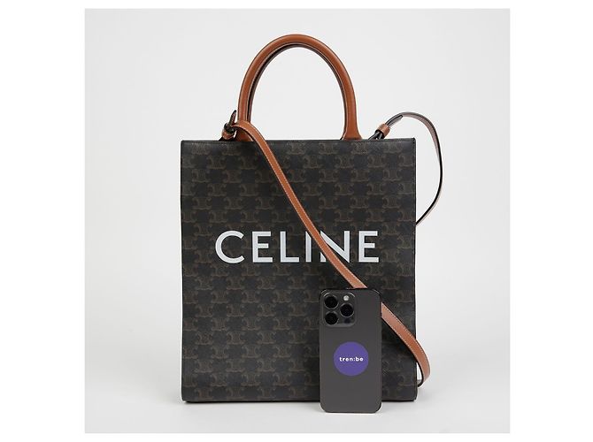 Triomphe Céline Borsa tote piccola a spalla Bianco - vista 11