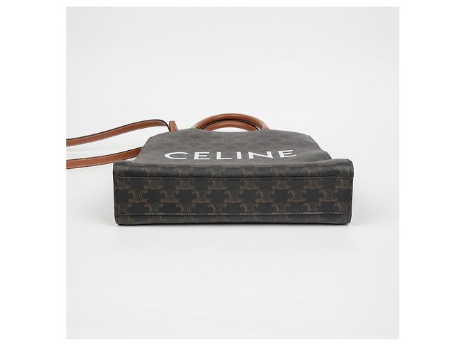 Triomphe Céline Borsa tote piccola a spalla Bianco - vista 6