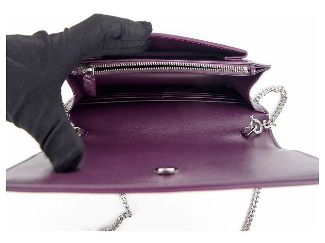 Saint Laurent Borsa a Spalla WOC Sunset Porpora - vista 11