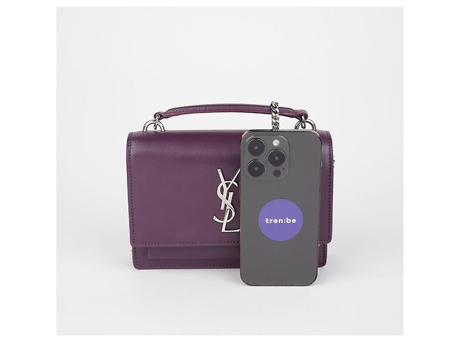 Saint Laurent Borsa a Spalla WOC Sunset Porpora - vista 9