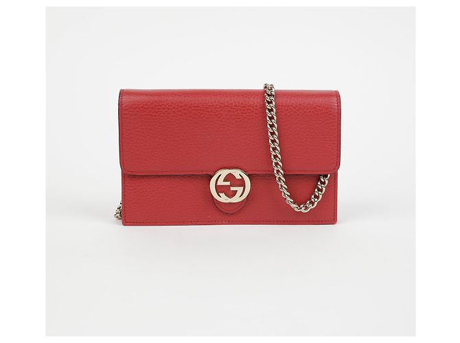 Gucci Borsa a spalla incrociata Mini WOC intrecciata Rosso - vista 2