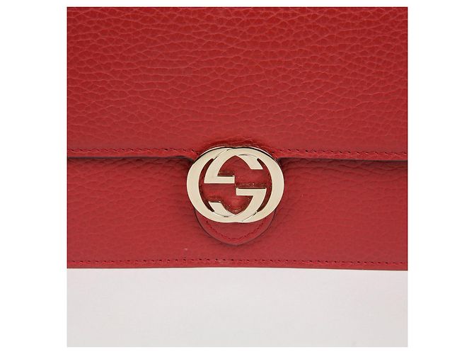 Gucci Borsa a spalla incrociata Mini WOC intrecciata Rosso - vista 3
