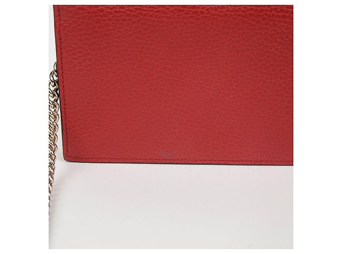 Gucci Borsa a spalla incrociata Mini WOC intrecciata Rosso - vista 5