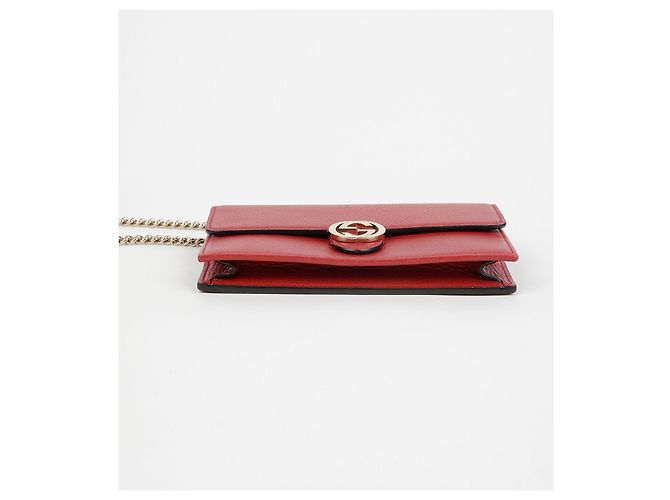 Gucci Borsa a spalla incrociata Mini WOC intrecciata Rosso - vista 7