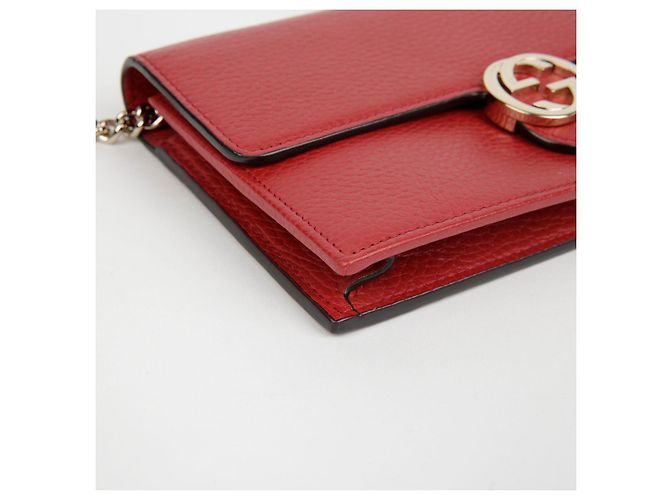 Gucci Borsa a spalla incrociata Mini WOC intrecciata Rosso - vista 8