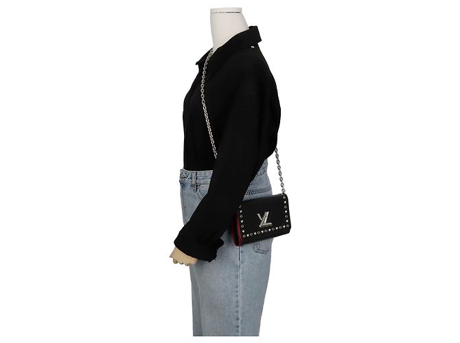 Louis Vuitton Borsa a tracolla Twist WOC Nero - vista 10