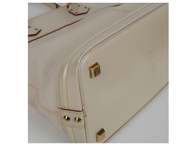 Louis Vuitton Borsa Tote Suhali MM Lockit Bianco - vista 12