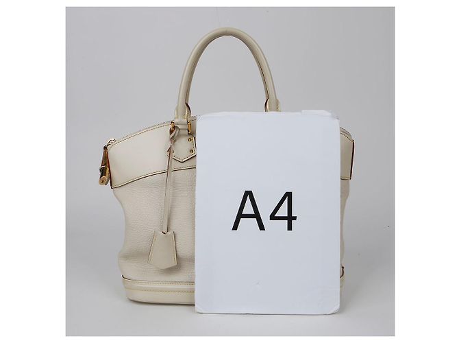 Louis Vuitton Borsa Tote Suhali MM Lockit Bianco - vista 14