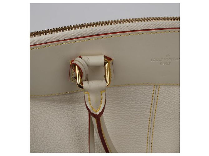 Louis Vuitton Borsa Tote Suhali MM Lockit Bianco - vista 3