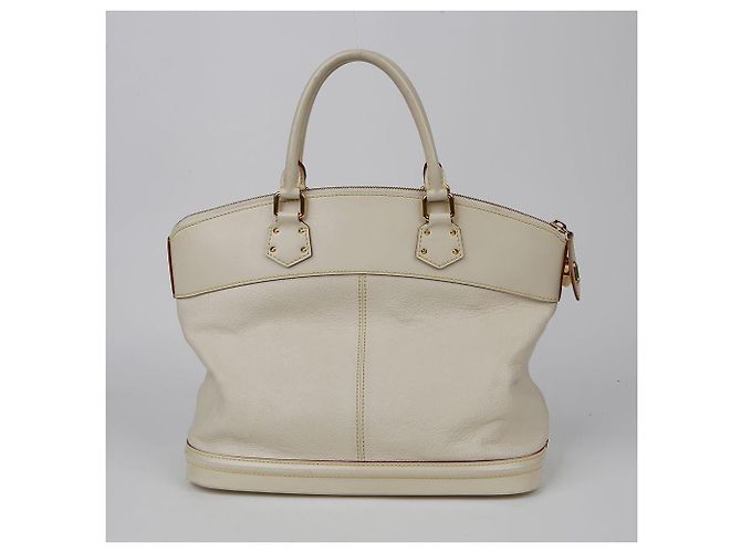 Louis Vuitton Borsa Tote Suhali MM Lockit Bianco - vista 5
