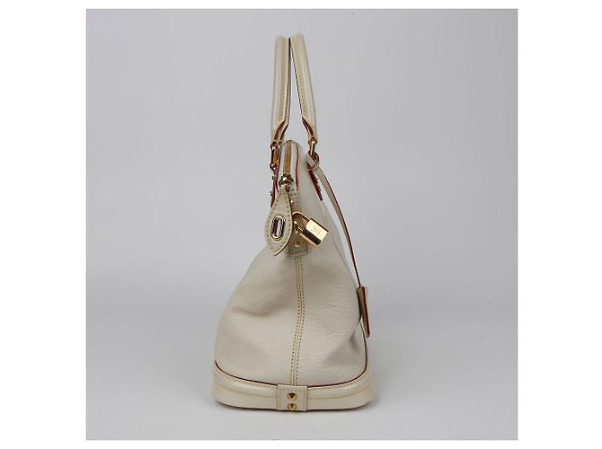 Louis Vuitton Borsa Tote Suhali MM Lockit Bianco - vista 8