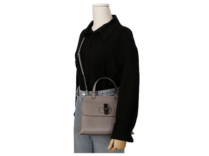 Bamboo Gucci Bambus Schultertasche Braun - Ansicht 18