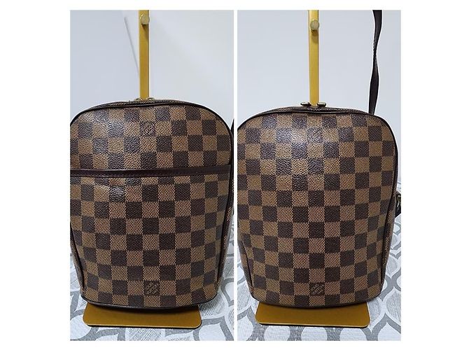 Borsa a tracolla Louis Vuitton Damier Ebene Ipanema PM Marrone - vista 4