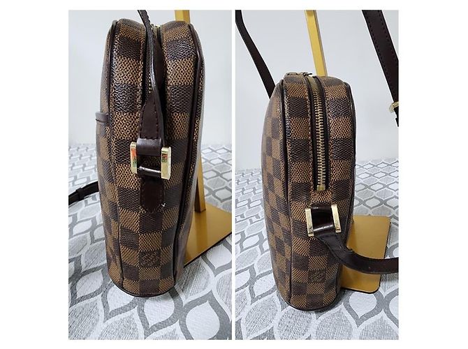 Borsa a tracolla Louis Vuitton Damier Ebene Ipanema PM Marrone - vista 5