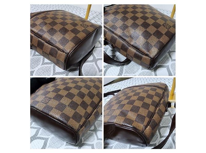 Borsa a tracolla Louis Vuitton Damier Ebene Ipanema PM Marrone - vista 9