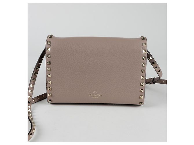 Valentino Borsa a Spalla Crossbody Rockstud Flap Rosa - vista 3
