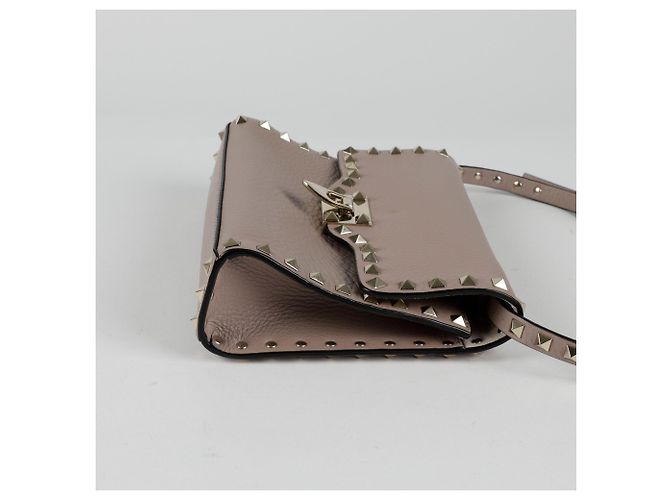 Valentino Borsa a Spalla Crossbody Rockstud Flap Rosa - vista 5