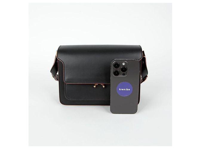 Marni Borsa a tracolla media Trunk Nero - vista 10