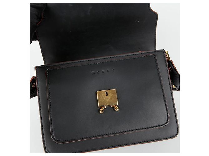 Marni Borsa a tracolla media Trunk Nero - vista 12