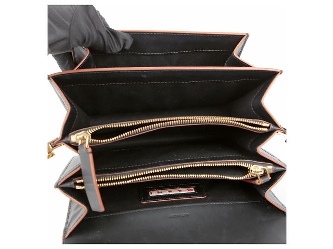 Marni Borsa a tracolla media Trunk Nero - vista 13