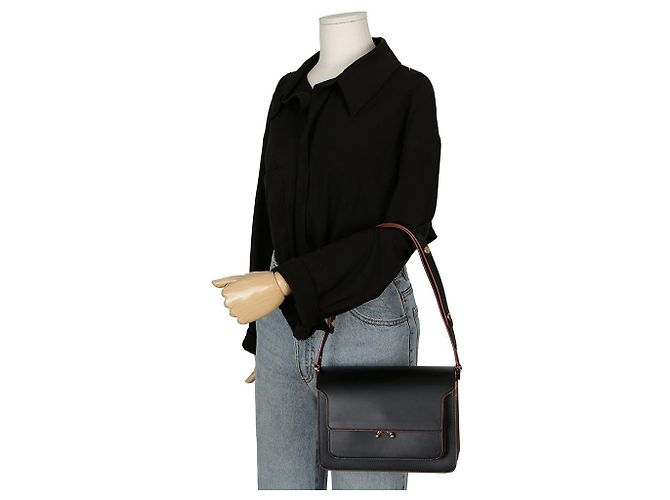Marni Borsa a tracolla media Trunk Nero - vista 14