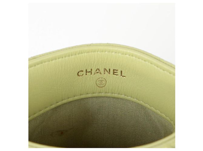 Chanel Supporto per telefono e borsa a tracolla con logo Caviar Skin Verde - vista 10
