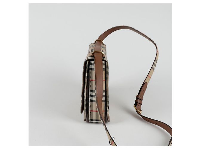 Burberry Borsa a tracolla media con anello Bianco - vista 3