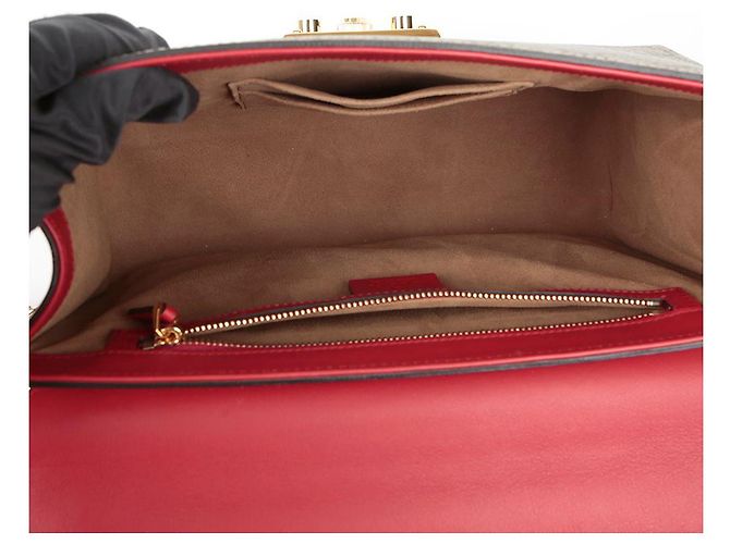 Gucci Borsa a Spalla Media Paddle Lock Rosso - vista 11