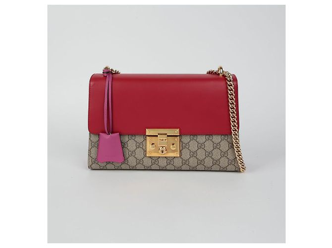 Gucci Borsa a Spalla Media Paddle Lock Rosso - vista 2