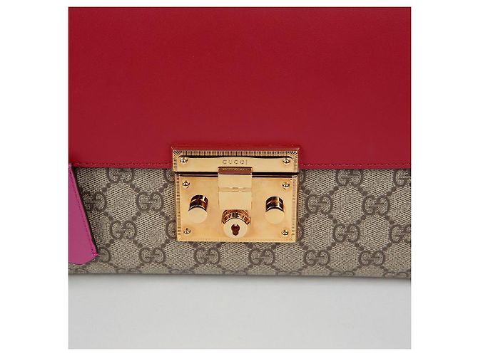 Gucci Borsa a Spalla Media Paddle Lock Rosso - vista 3