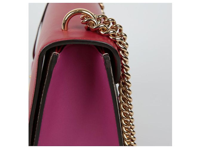 Gucci Borsa a Spalla Media Paddle Lock Rosso - vista 6
