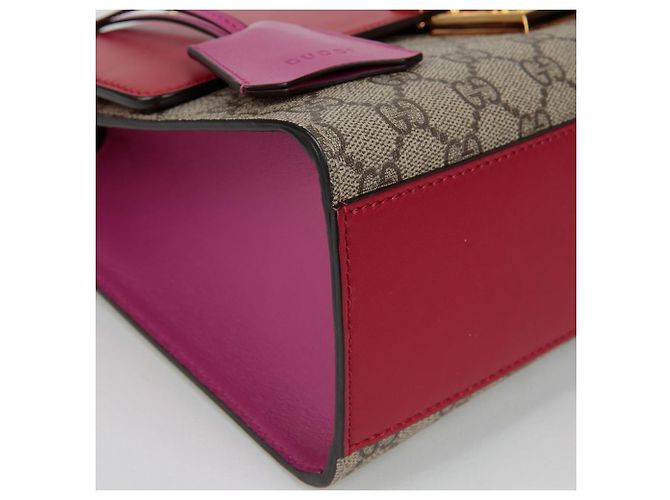 Gucci Borsa a Spalla Media Paddle Lock Rosso - vista 8