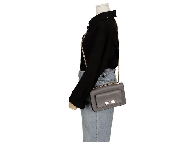 Salvatore Ferragamo Borsa a tracolla incrociata Ginabra Chain Marrone - vista 10