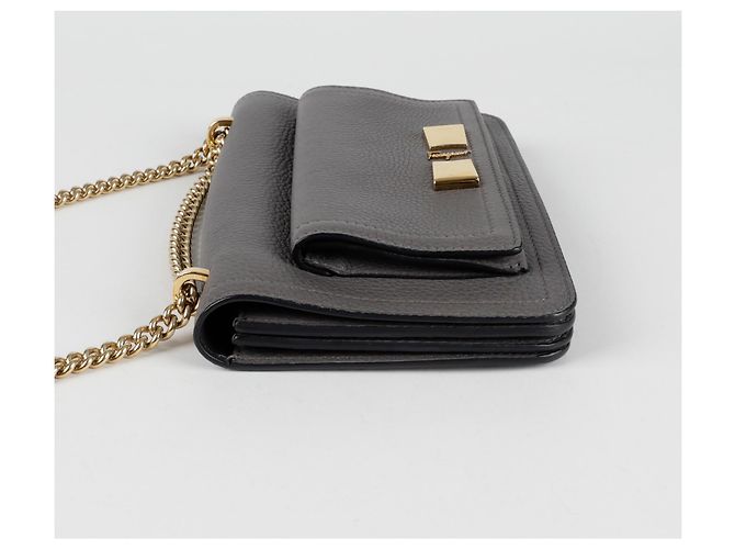 Salvatore Ferragamo Borsa a tracolla incrociata Ginabra Chain Marrone - vista 4