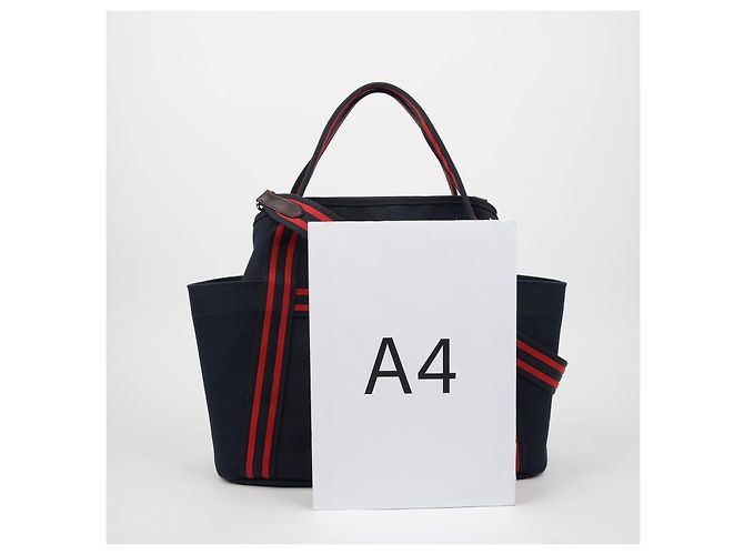 Hermès Borsa a Spalla Grooming Tote Blu - vista 7