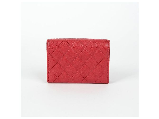 Chanel Billetera Doble Boy Caviar Roja - vista 4