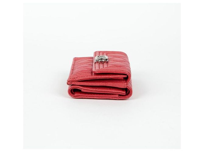 Chanel Billetera Doble Boy Caviar Roja - vista 5
