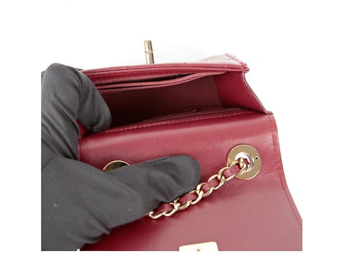 Trendy CC Chanel Borsa a spalla incrociata mini CC alla moda Rosso - vista 11