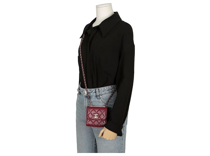 Trendy CC Chanel Borsa a spalla incrociata mini CC alla moda Rosso - vista 12