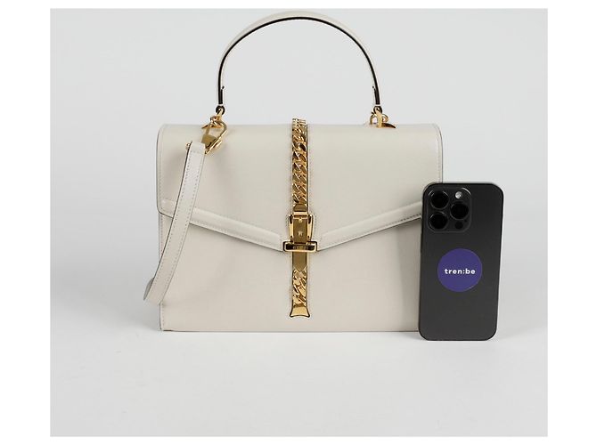 Gucci Silvi Small Tote Schultertasche Weiß - Ansicht 11
