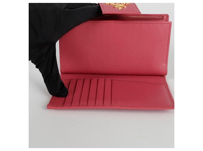 Saffiano Prada Cartera con solapa Rosa - vista 10