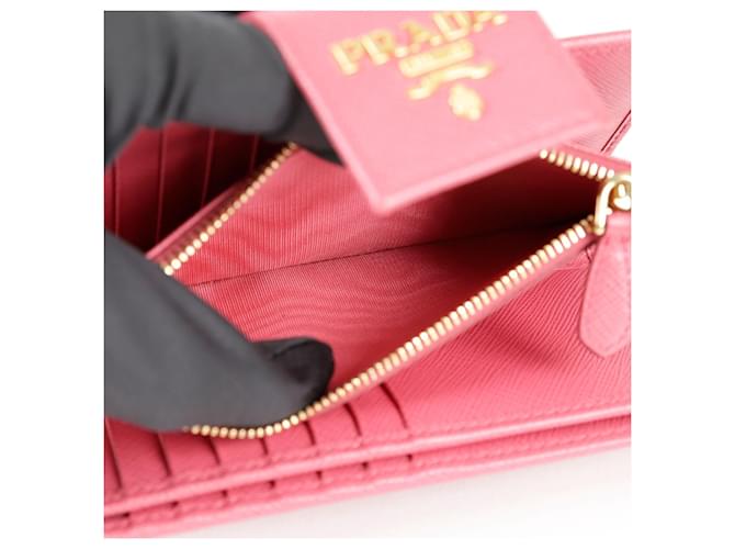Saffiano Prada Cartera con solapa Rosa - vista 11